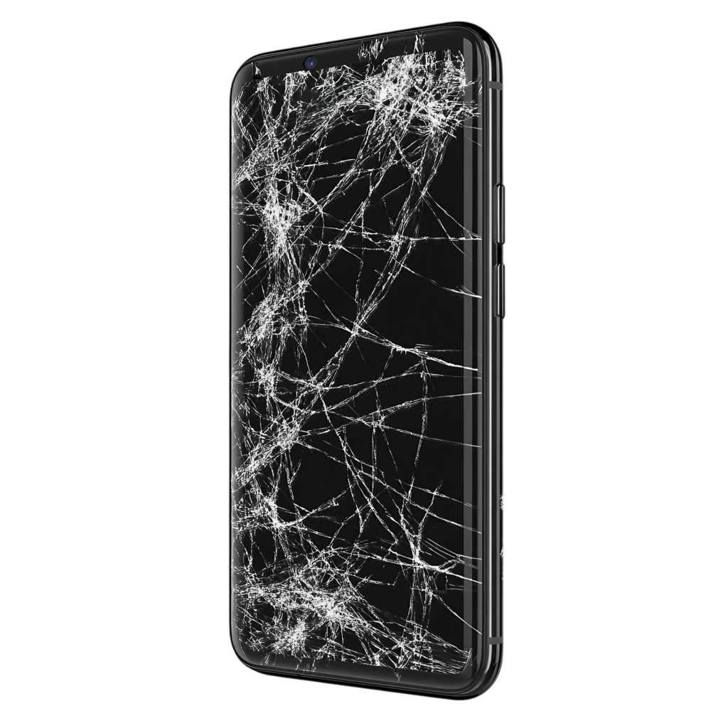—pngtree—shattered smartphone with cracked screen 20694395